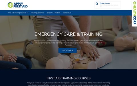 Apply First Aid – First Aid Training Courses, 1st aid training ...