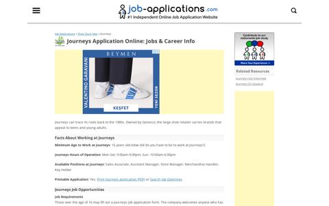 Journeys Application, Jobs & Careers Online