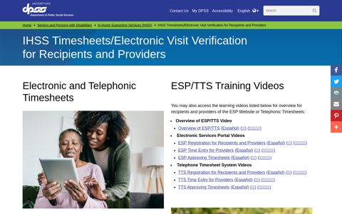 IHSS Timesheets/Electronic Visit Verification for Recipients ...