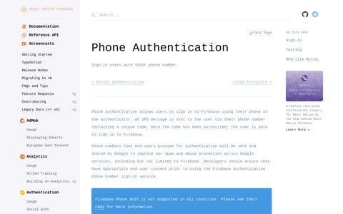Phone Authentication | React Native Firebase