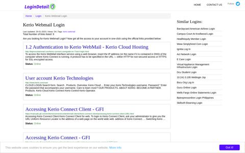Kerio Webmail Login 1.2 Authentication to Kerio WebMail ...