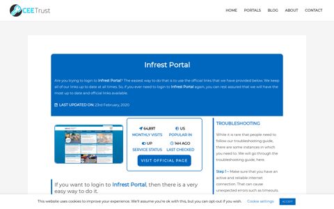 Infrest Portal - Find Official Portal - CEE Trust