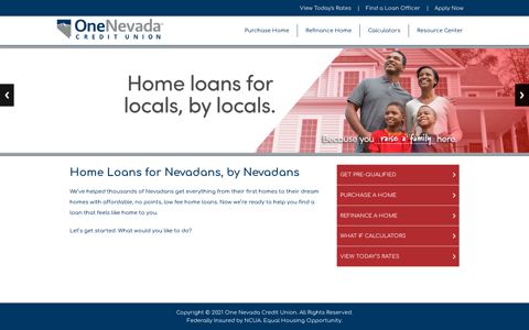 One Nevada Credit Union Mortgage Loans > Home