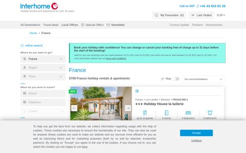 Vacation Rentals in France | Interhome