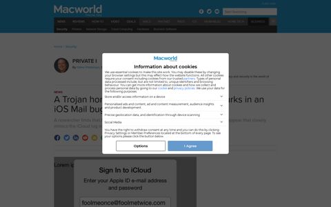 A Trojan horse to phish iCloud passwords lurks in an iOS Mail ...