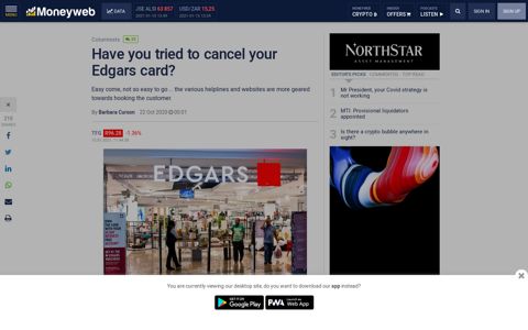 Have you tried to cancel your Edgars card? - Moneyweb