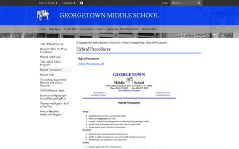 Hybrid Procedures - Georgetown Middle School