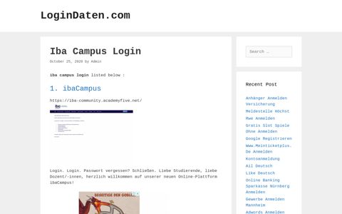 Iba Campus - Ibacampus - LoginDaten.com