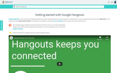 Google Hangouts: Getting Started with Google Hangouts
