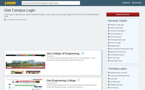 Giet Campus Login - Loginii.com