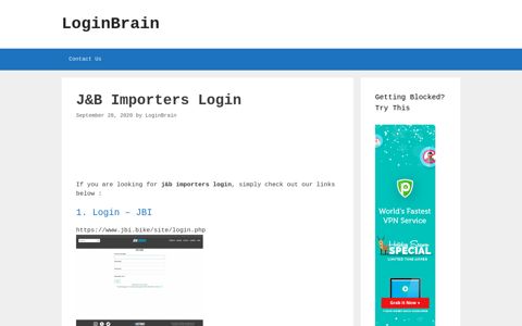 J&B Importers - Login - Jbi - LoginBrain