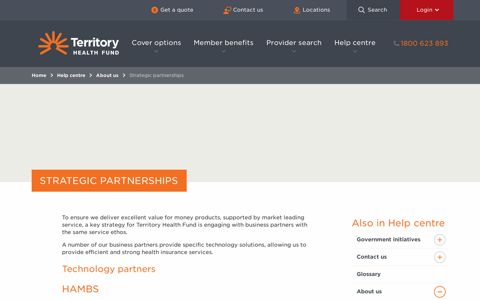 Strategic partnerships | Territory Health Fund