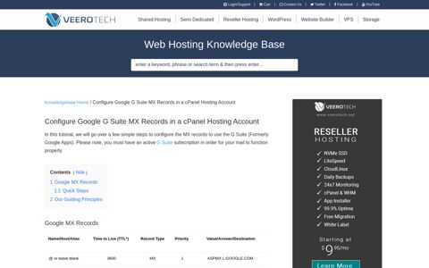 Configure Google G Suite MX Records in a cPanel Hosting ...