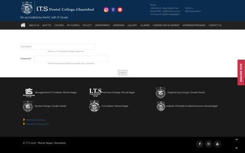 User account | I.T.S Dental College
