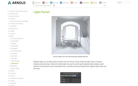 Light Portal - Arnold for Cinema 4D User Guide - Arnold ...