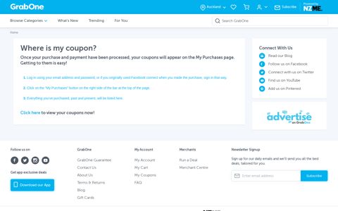 Where is my coupon? - GrabOne.co.nz