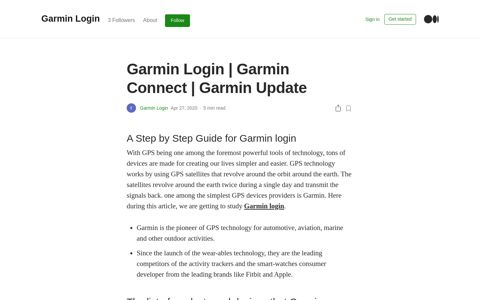 Garmin Login | Garmin Connect | Garmin Update | by Garmin ...