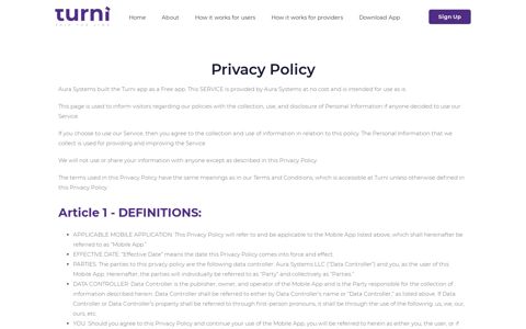 Privacy Policy – Turni.app
