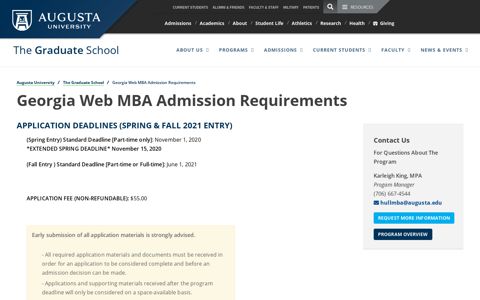 Georgia WebMBA - Augusta University