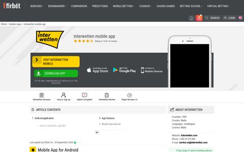 Interwetten Mobile App for iOS and Android - Download ...