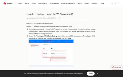 How do I check or change the Wi-Fi password? | HUAWEI ...