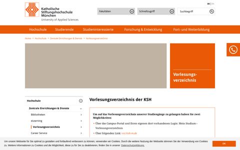Vorlesungsverzeichnis - Katholische Stiftungshochschule ...