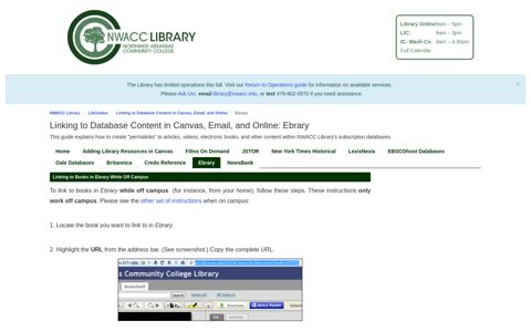 Ebrary - Linking to Database Content in Canvas, Email, and ...