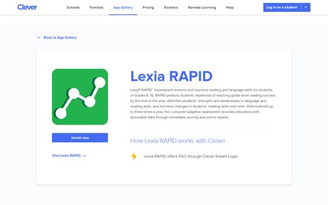 Lexia RAPID - Clever application gallery | Clever
