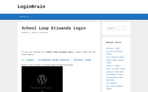 School Loop Etiwanda - Login - LoginBrain