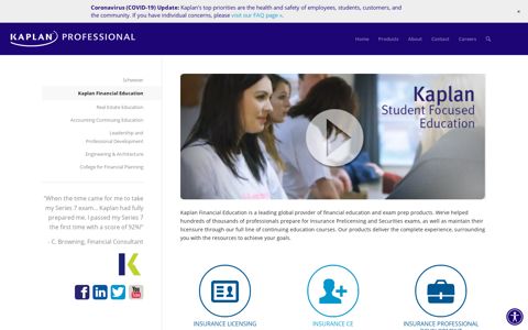 Financial Education – Kaplan Professional Education