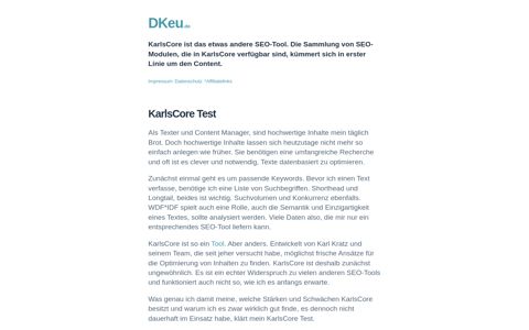 KarlsCore Test — DKeu.de