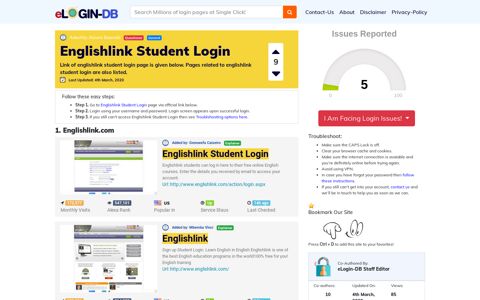 Englishlink Student Login - A database full of login pages from ...