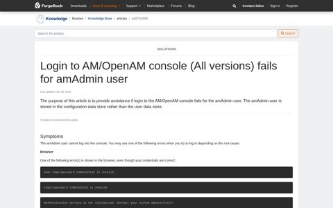 Login to AM/OpenAM console (All versions) fails for amAdmin ...