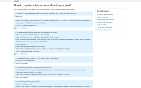 How do I register online for personal banking services?