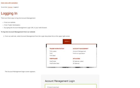Logging In- Classic Account Management - Interactive Brokers