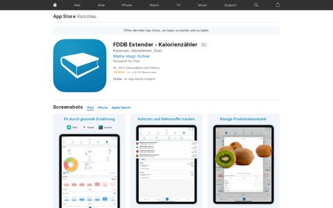 ‎FDDB Extender - Kalorienzähler im App Store