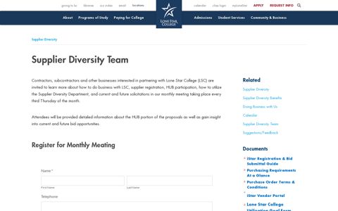 Supplier Diversity Team - Lone Star College