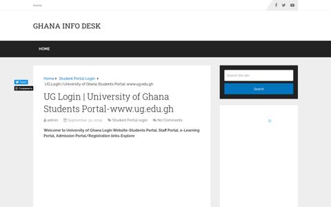 UG Login | University of Ghana Students Portal-www.ug.edu.gh