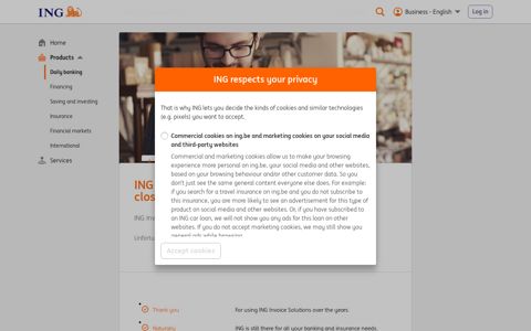 ING Invoice Solutions is now permanently closed - ING Belgium
