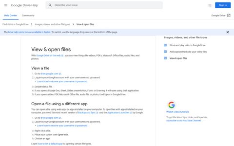 View & open files - Google Drive Help - Google Support