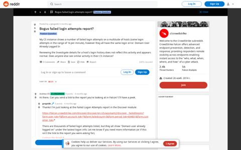 Bogus failed login attempts report? : crowdstrike - Reddit