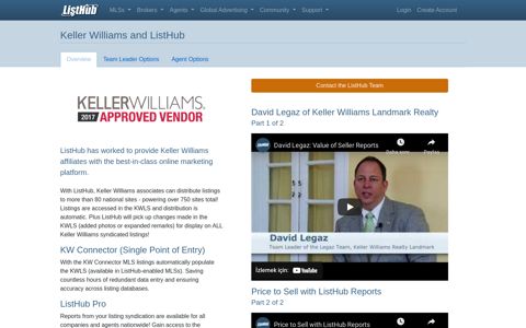 Keller Williams and ListHub