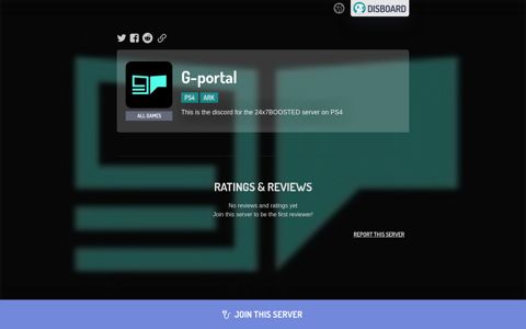 G-portal | DISBOARD: Discord Server List