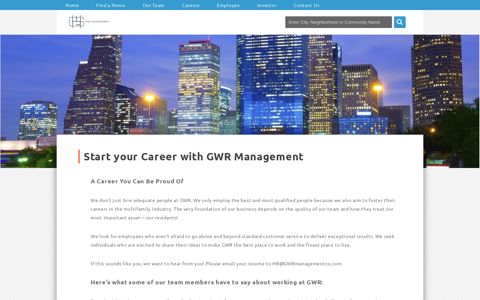 GWR MANAGEMENT, LLC Careers