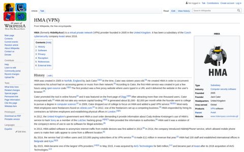 HMA (VPN) - Wikipedia