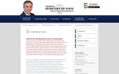 Corporations - Georgia Secretary of State