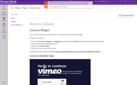 Access Canvas: Getting Started with Canvas - Student