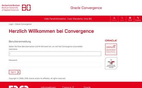 Convergence - Hochschule Bochum