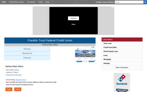 Franklin Trust Federal Credit Union - Credit Unions Online