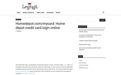 Homedepot.com/mycard: Home depot credit card login online -